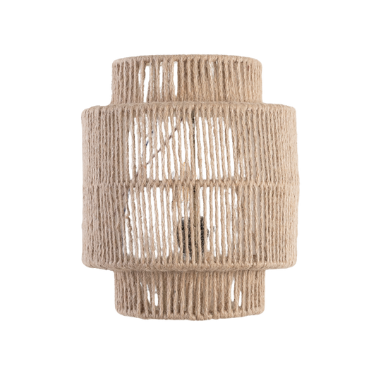 Vintage Bohemian Hand-Woven Rope Wall Sconce LED 1-Light