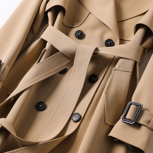 Vintage Trendy Trench Coat for Women Timeless Edge with Elegant Appeal