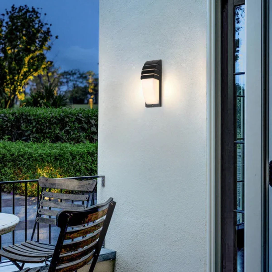 Outdoor Wall Light with Motion Sensor – Waterproof LED Exterior Wall Lantern for Garden and Patio