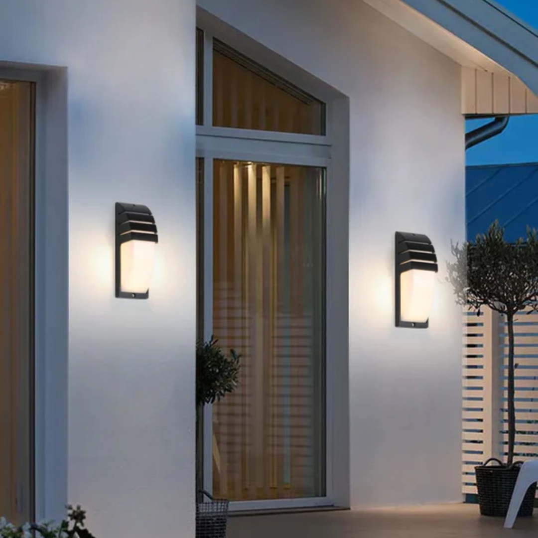 Outdoor Wall Light with Motion Sensor – Waterproof LED Exterior Wall Lantern for Garden and Patio