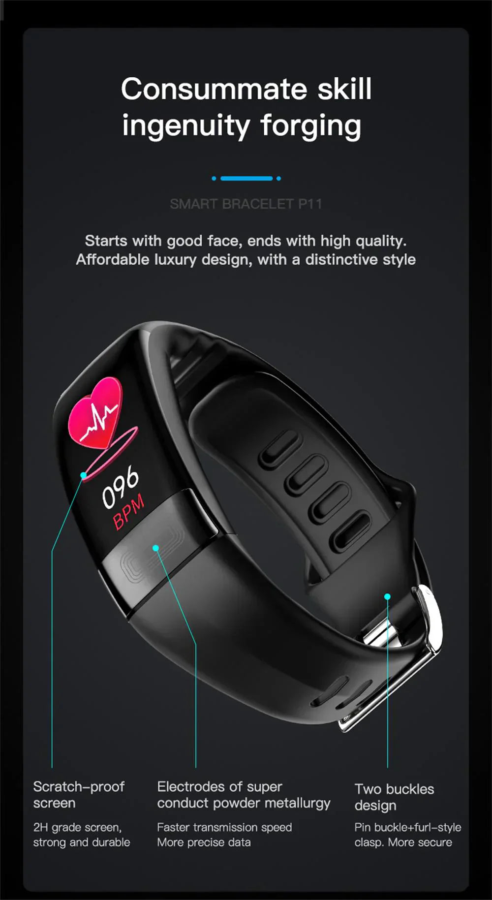 VitaPulse Band BP, ECG, HR, SpO2 monitor del sonno approvato FDA