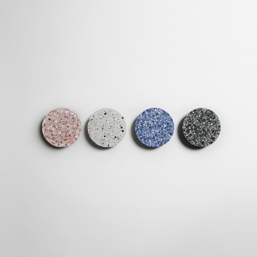 Applique da parete moderna rotonda in terrazzo LED 1 luce
