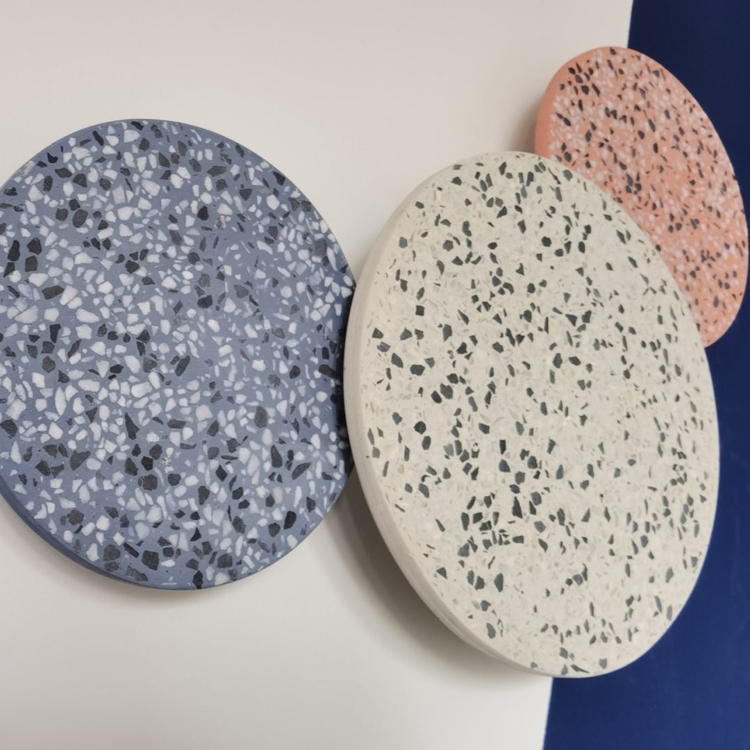 Applique da parete moderna rotonda in terrazzo LED 1 luce