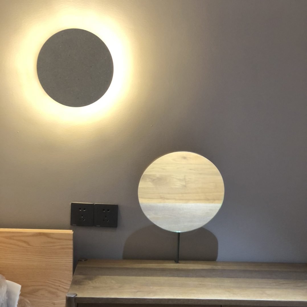 Applique da parete moderna rotonda in terrazzo LED 1 luce