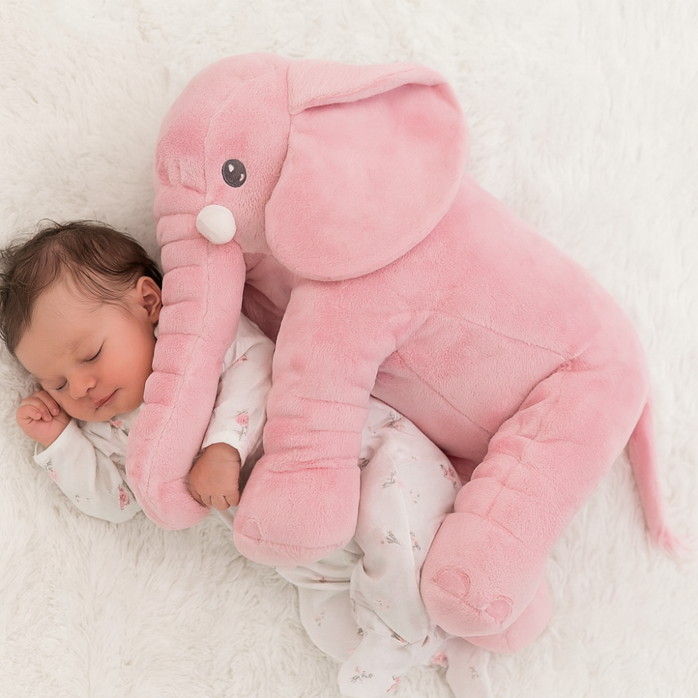 Plush Elephant Infant Pillow Snuggle Comfort Nursery Gift