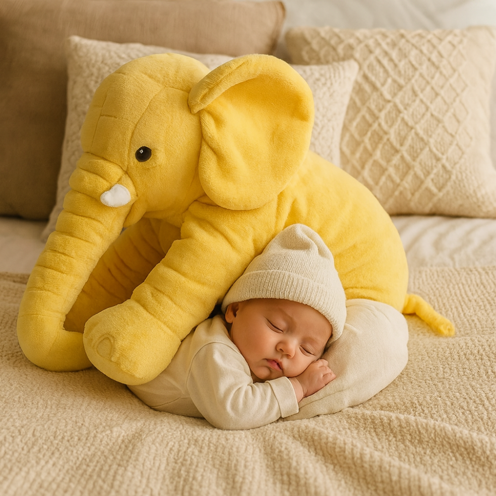 Plush Elephant Infant Pillow Snuggle Comfort Nursery Gift