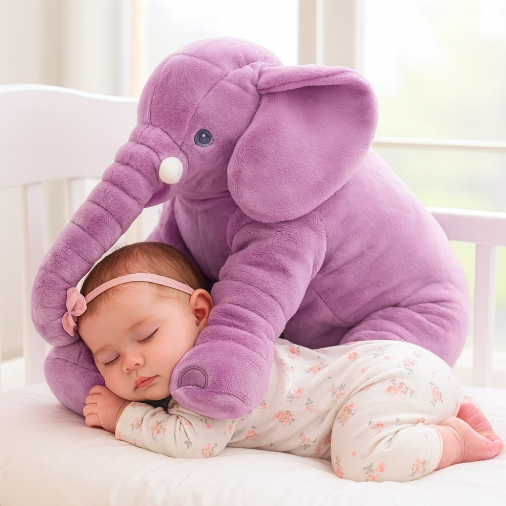 Plush Elephant Infant Pillow Snuggle Comfort Nursery Gift