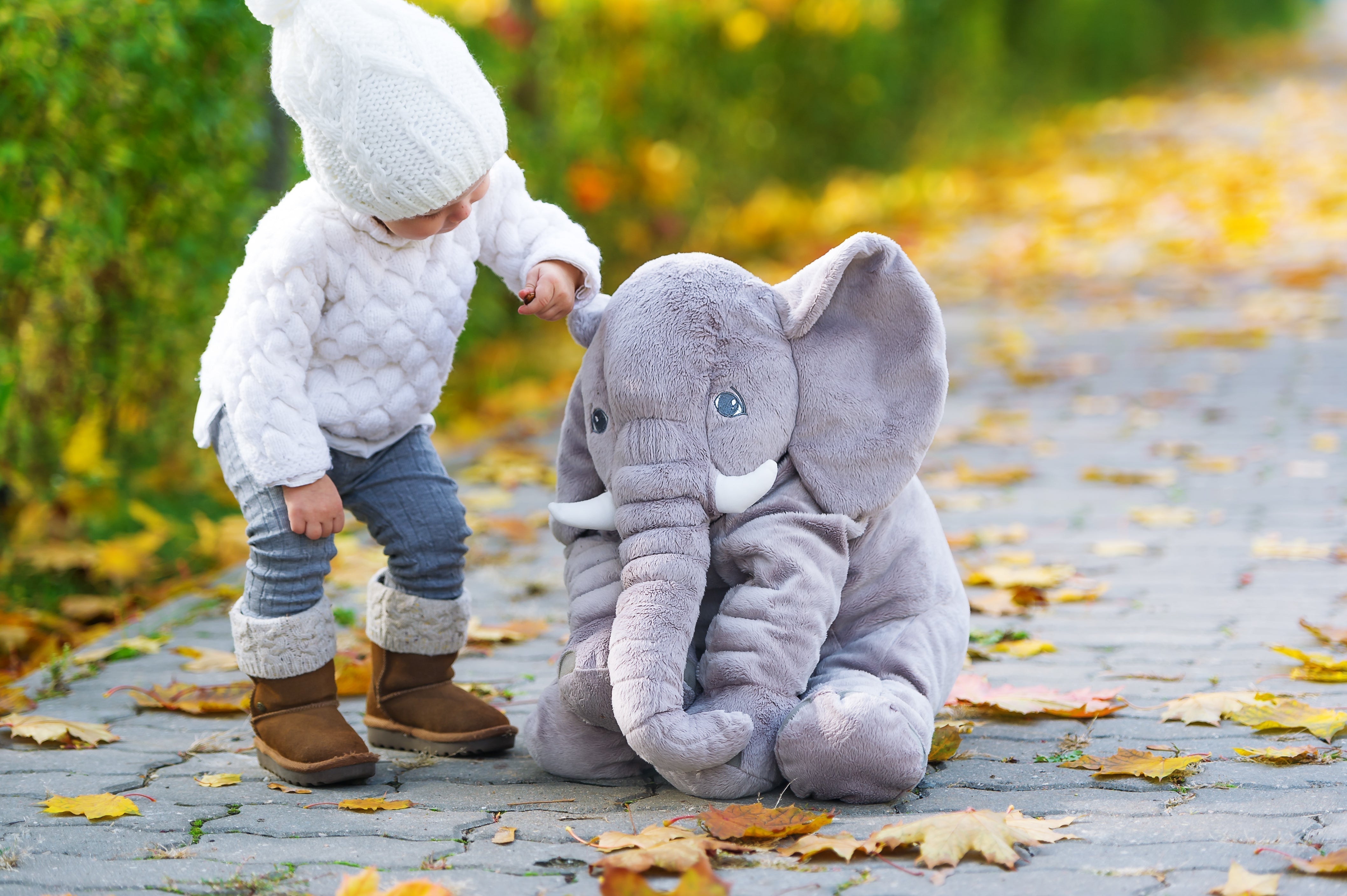 Cuscino Elefante di Peluche | Morbido Cuscino Comfort per la Cameretta