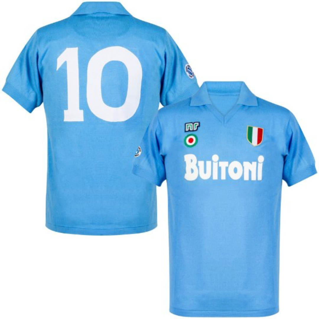 Napoli Historic Home Shirt 1987-1988 + Maradona 10