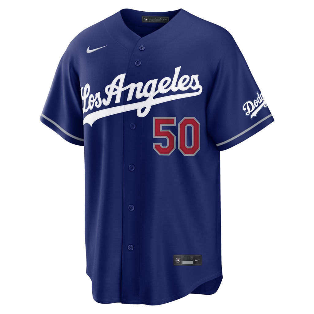 Maglia alternativa da stadio Nike MLB Los Angeles Dodgers Mookie Betts - Blu