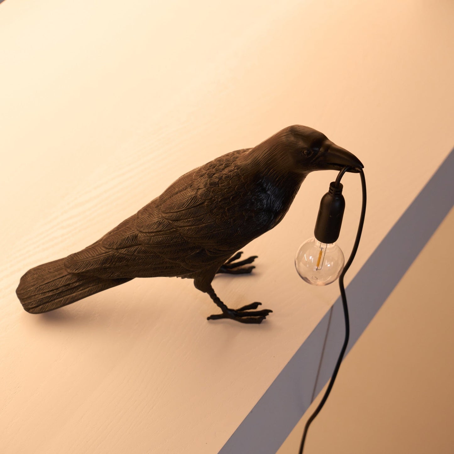 Creative Raven Resin LED Plug-In Table Lamp 1-Light