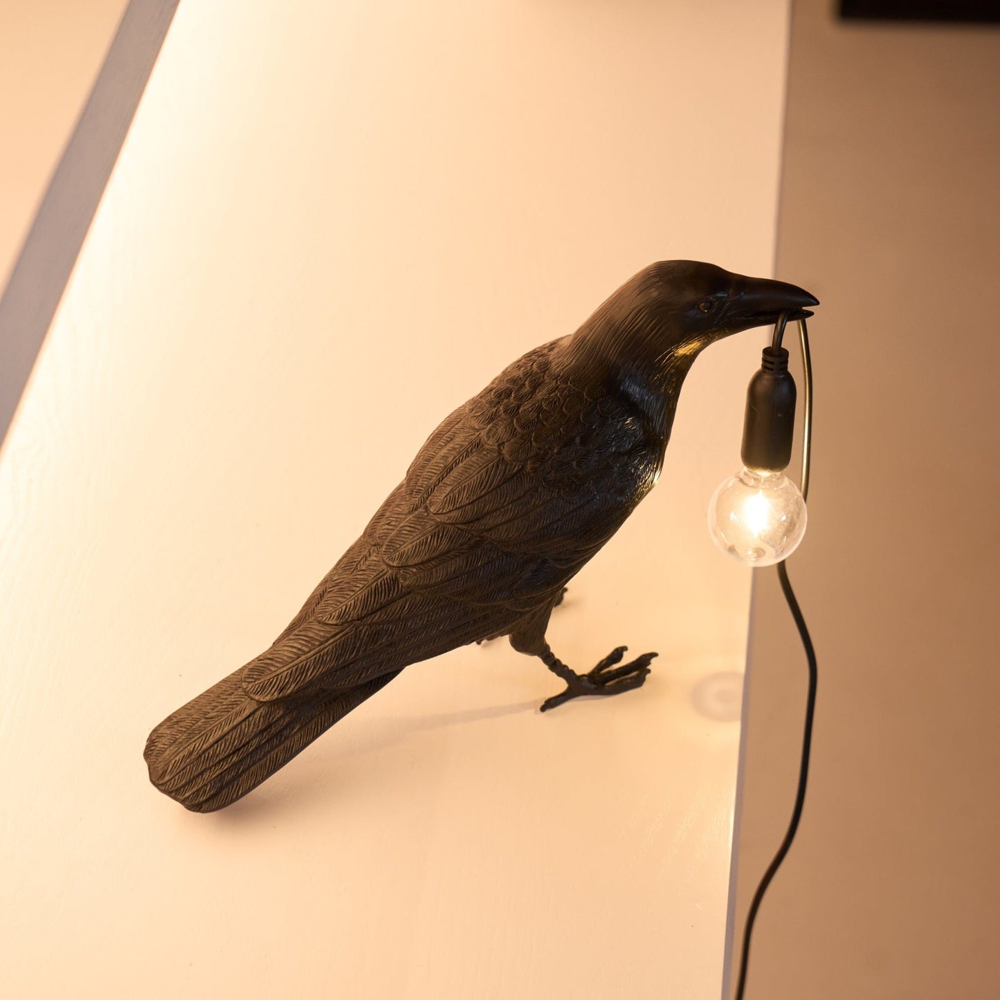 Creative Raven Resin LED Plug-In Table Lamp 1-Light