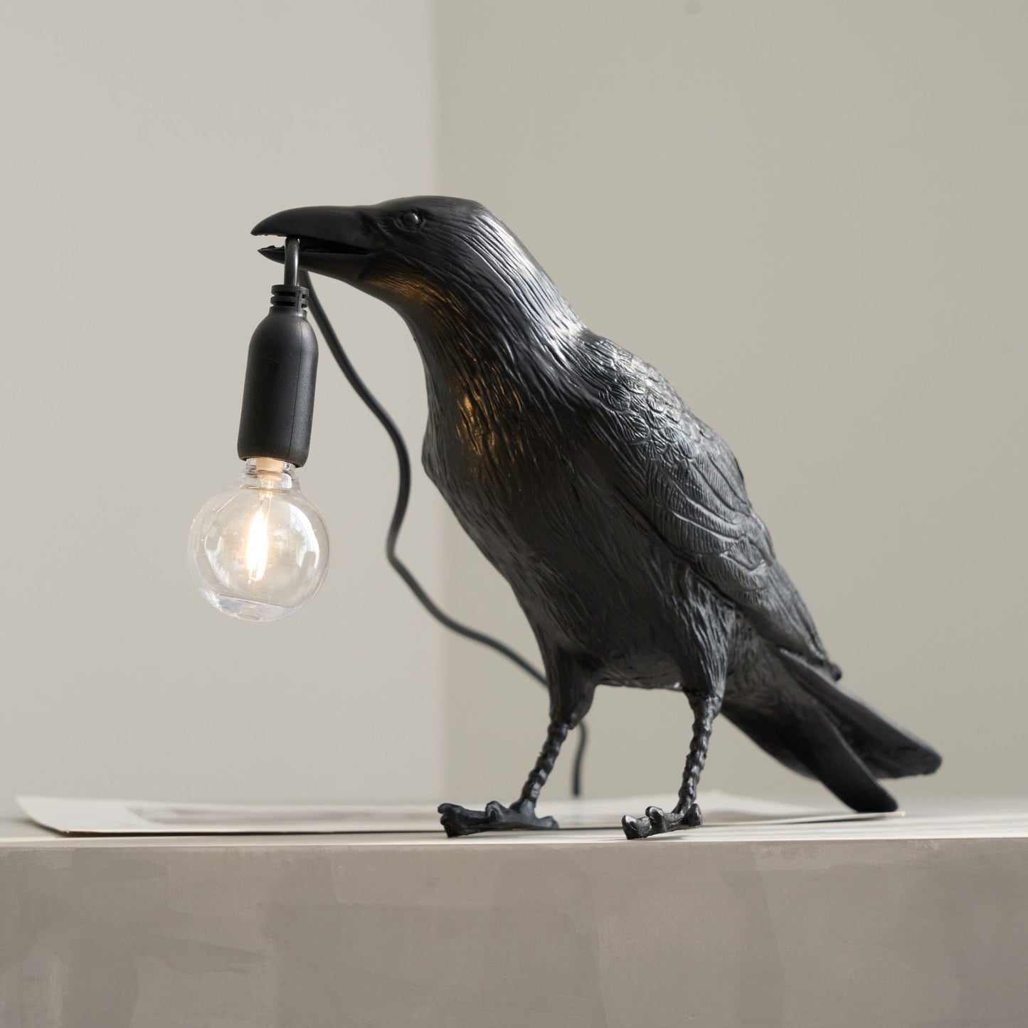 Creative Raven Resin LED Plug-In Table Lamp 1-Light