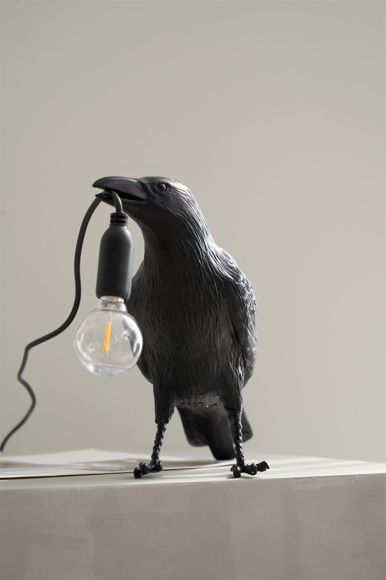 Creative Raven Resin LED Plug-In Table Lamp 1-Light