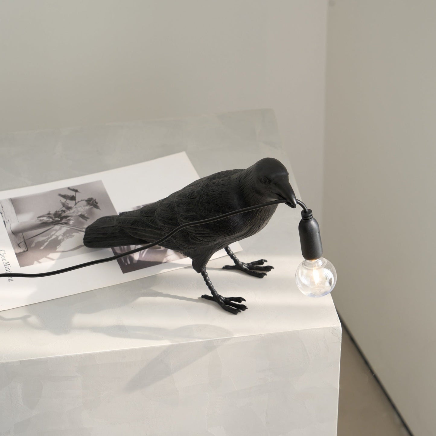 Creative Raven Resin LED Plug-In Table Lamp 1-Light