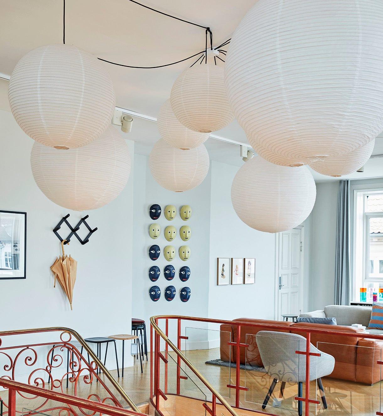 Japanese Washi Paper Globe Pendant Light 1-Light