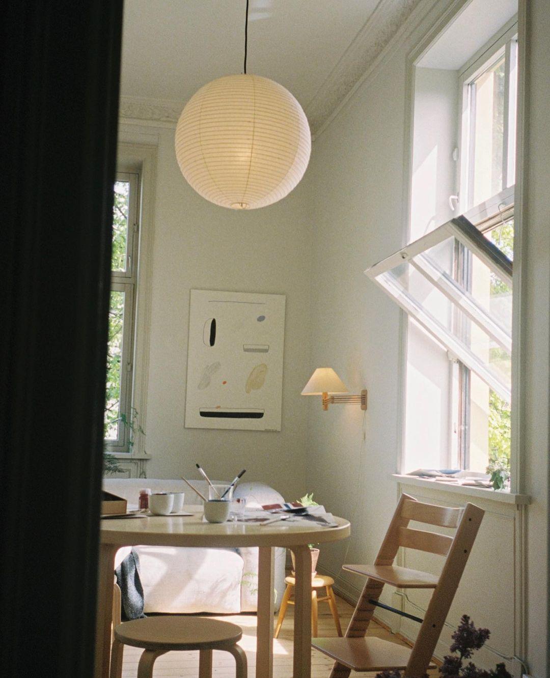 Japanese Washi Paper Globe Pendant Light 1-Light