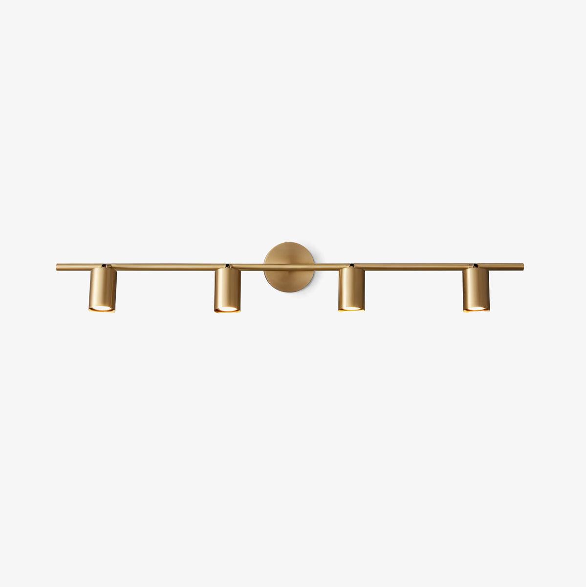 Modern Brass Double Cylinder Adjustable Wall Spotlight