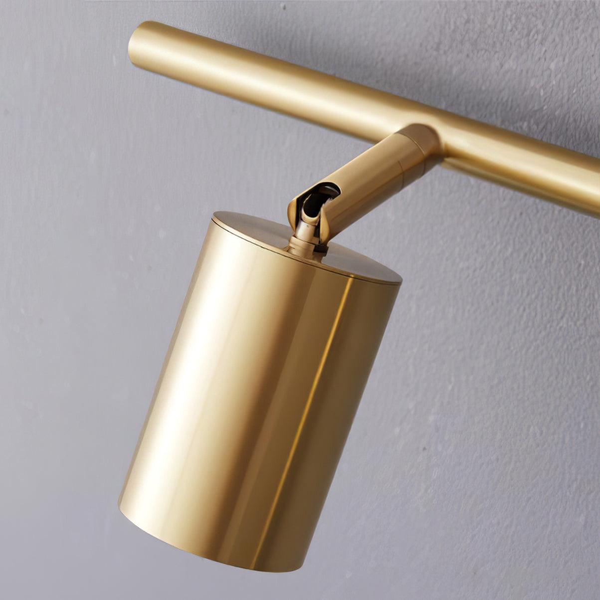 Modern Brass Double Cylinder Adjustable Wall Spotlight