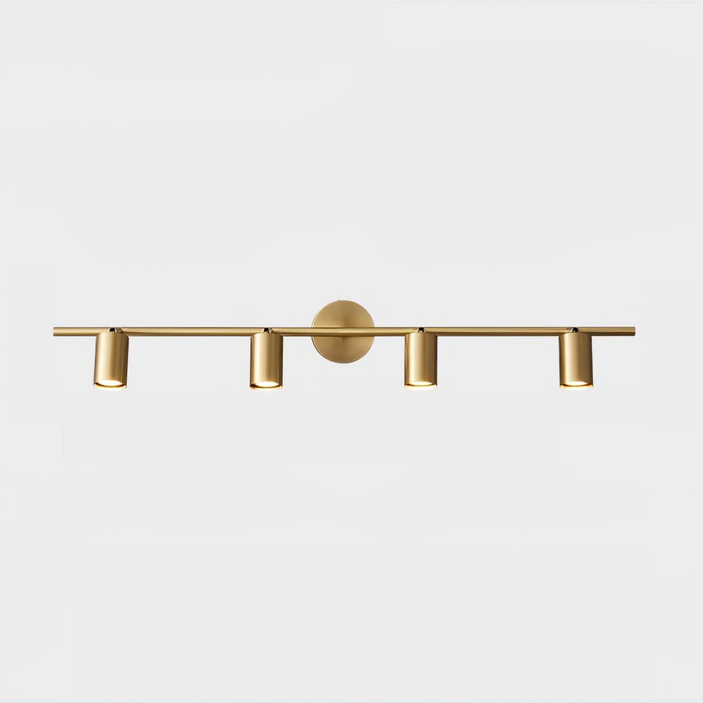 Modern Brass Double Cylinder Adjustable Wall Spotlight