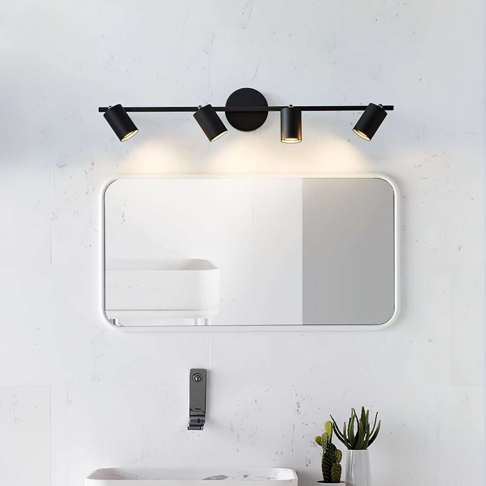 Modern Brass Double Cylinder Adjustable Wall Spotlight