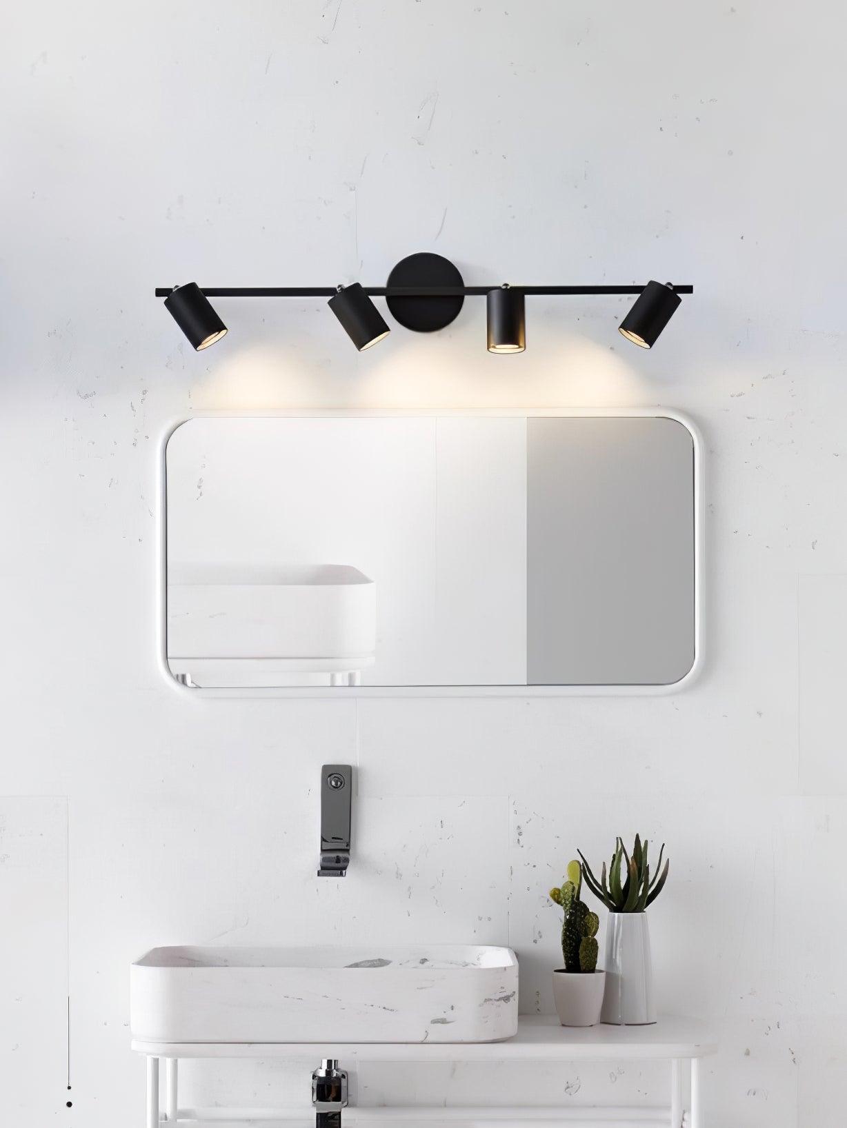 Modern Brass Double Cylinder Adjustable Wall Spotlight