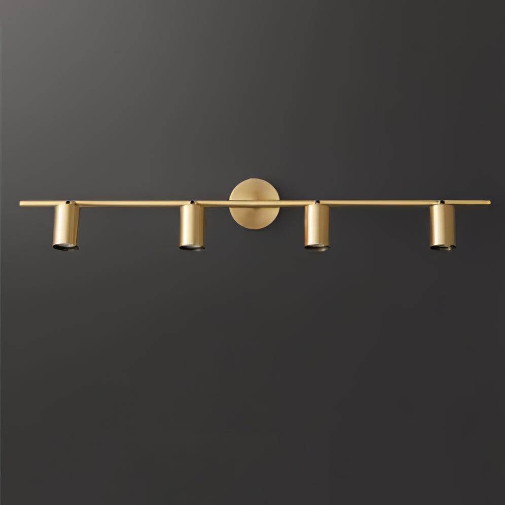 Modern Brass Double Cylinder Adjustable Wall Spotlight