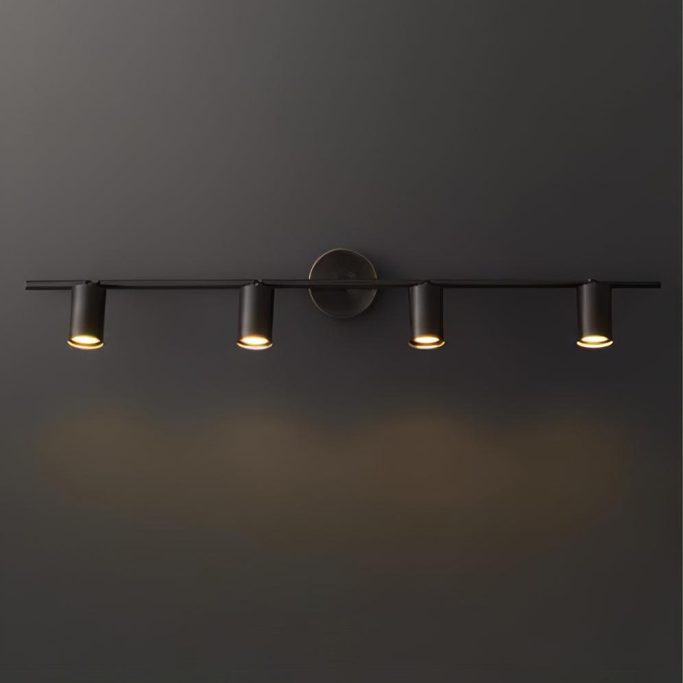 Modern Brass Double Cylinder Adjustable Wall Spotlight