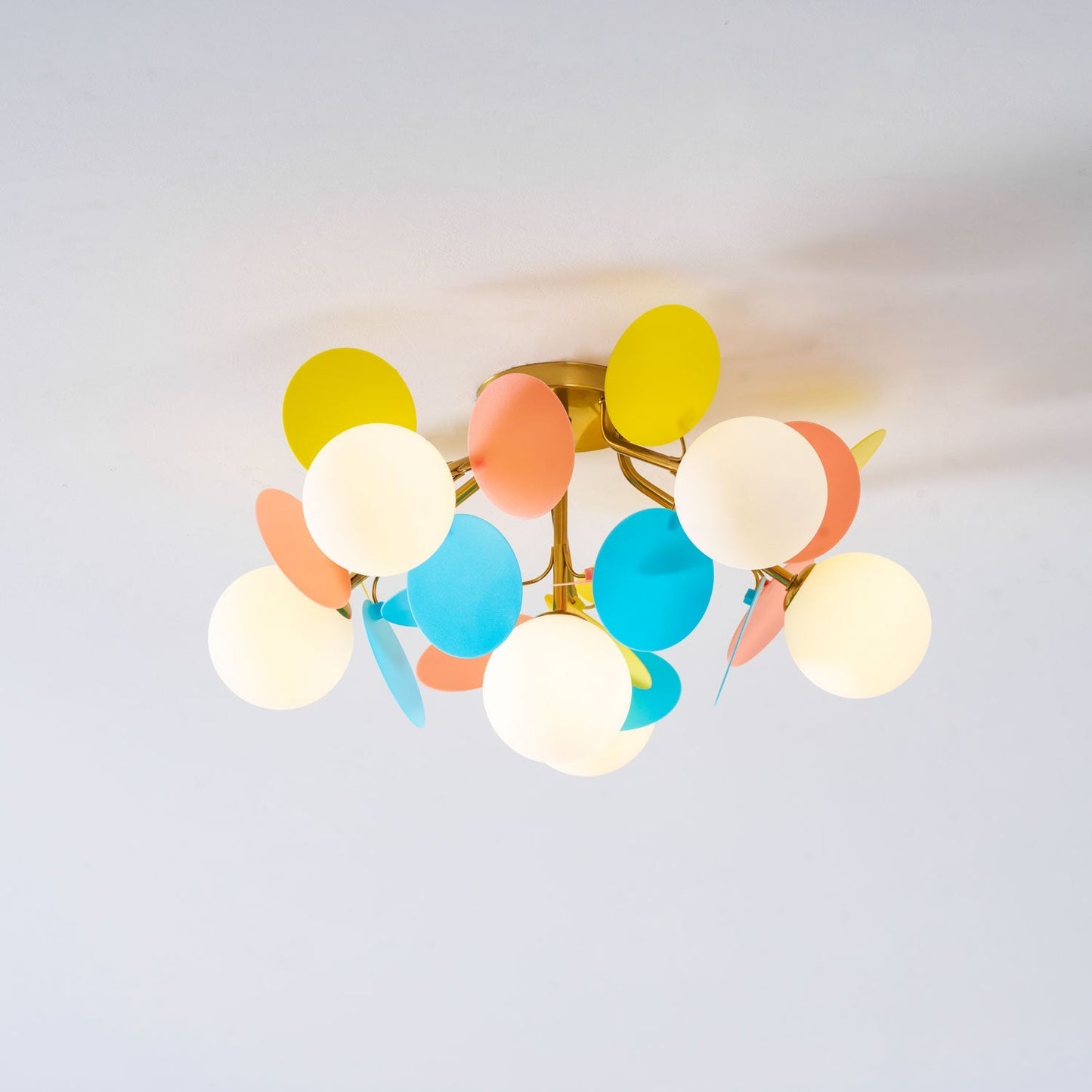 Modern Macaron Globe LED Ceiling Light 1-Light