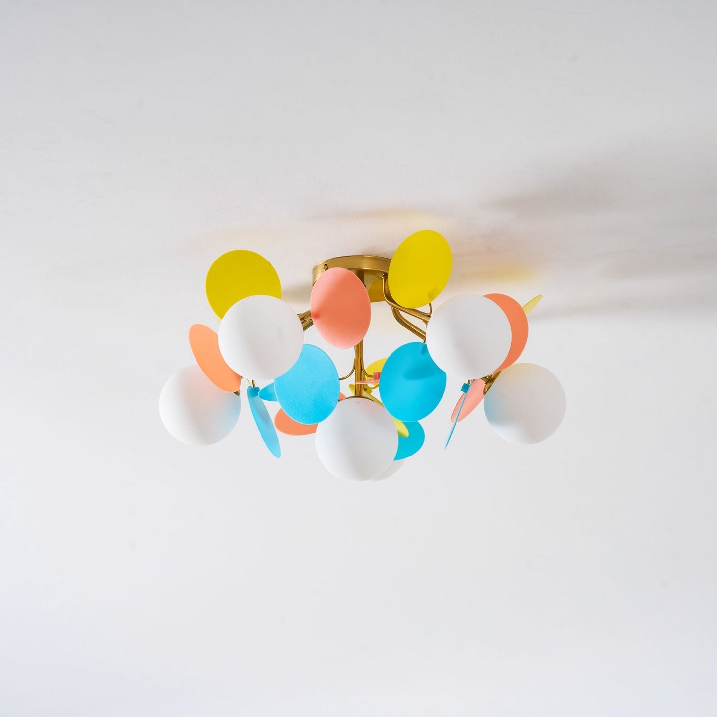 Modern Macaron Globe LED Ceiling Light 1-Light