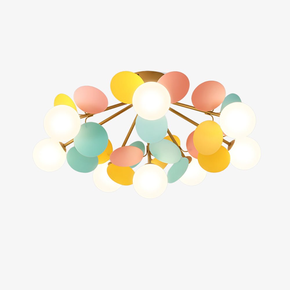 Modern Macaron Globe LED Ceiling Light 1-Light