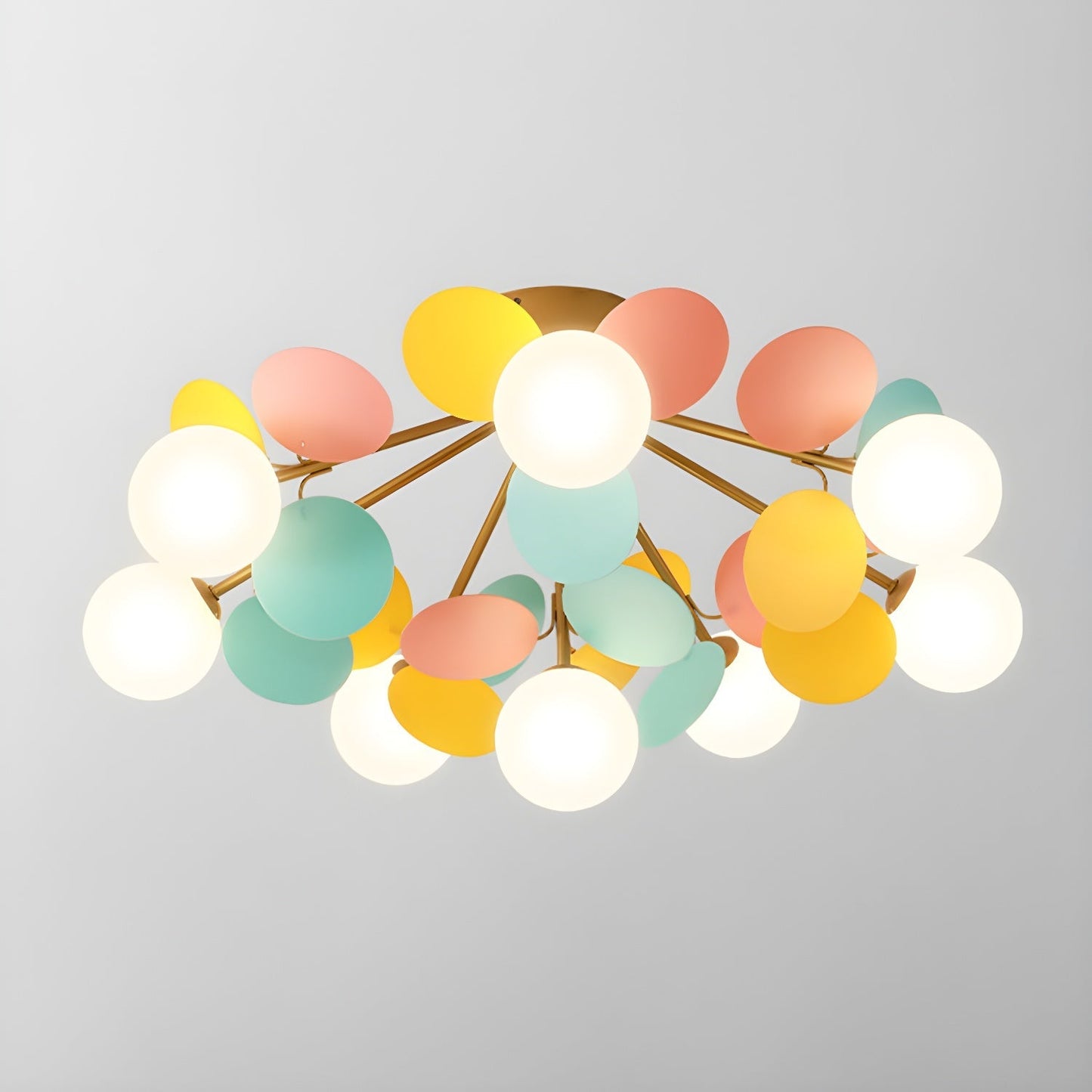 Modern Macaron Globe LED Ceiling Light 1-Light
