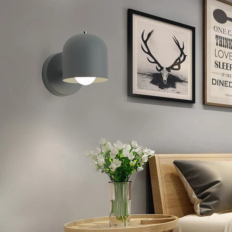 Modern Macaron Dome Wall Sconce LED 1-Light