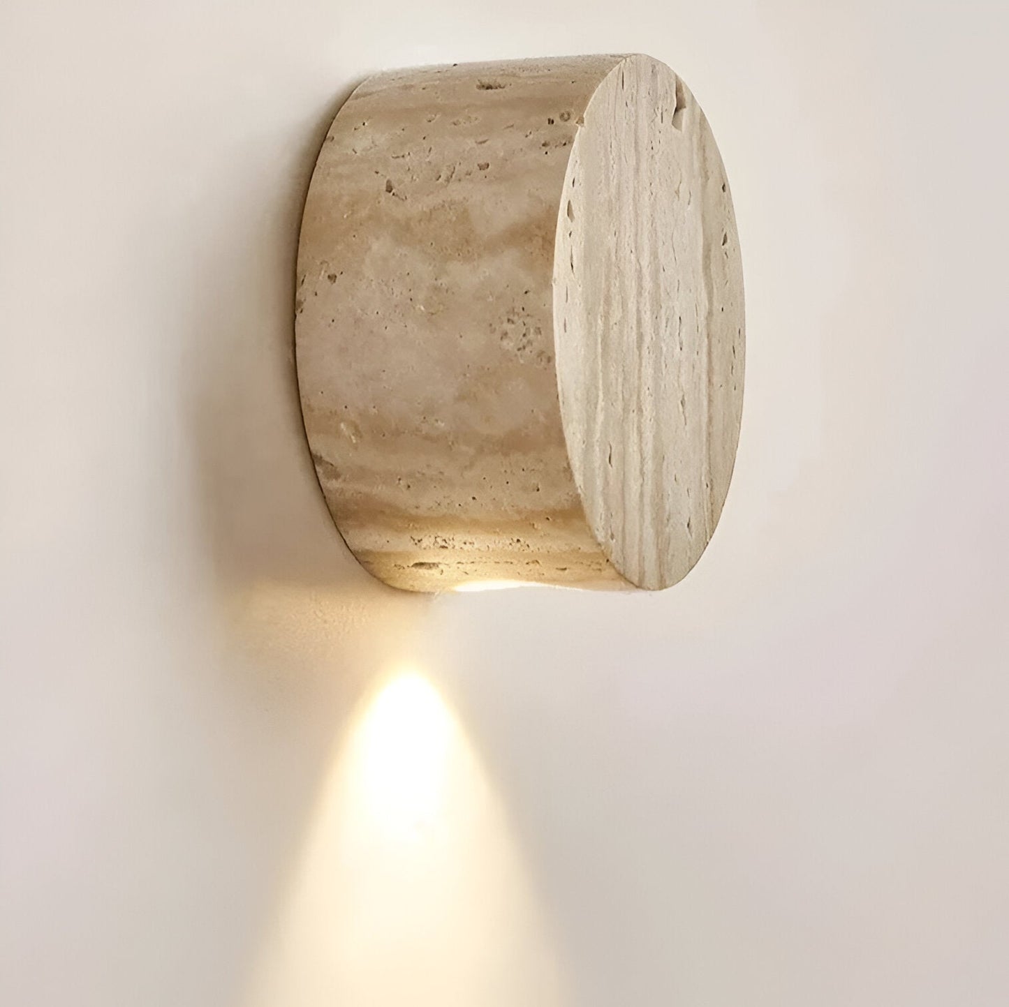 Japanese Wabi-Sabi Travertine Stone Wall Sconce LED 1-Light