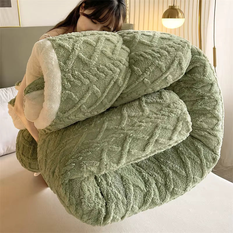 Coperta pesata in cashmere di agnello 100% NylaWeave, ultra calda per l'inverno