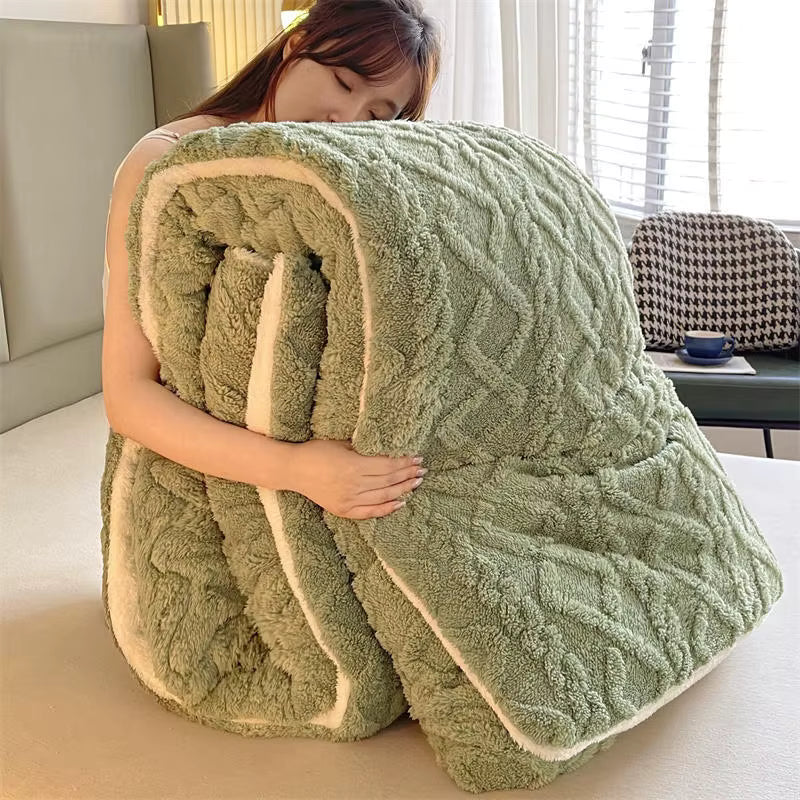 Coperta pesata in cashmere di agnello 100% NylaWeave, ultra calda per l'inverno