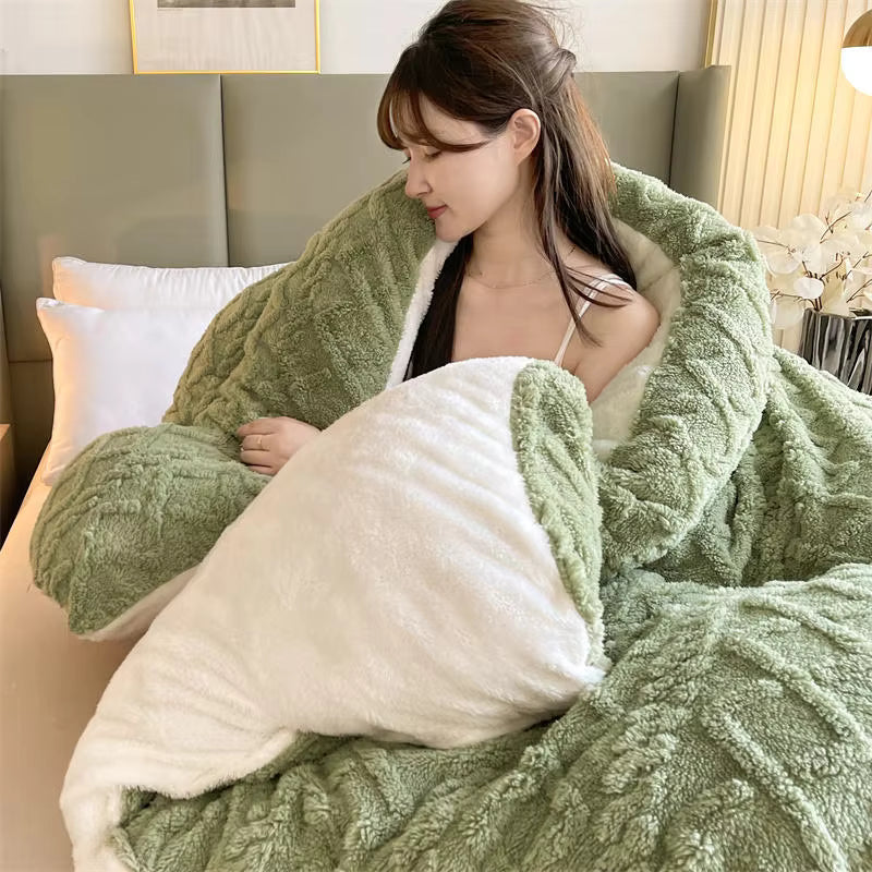 Coperta pesata in cashmere di agnello 100% NylaWeave, ultra calda per l'inverno