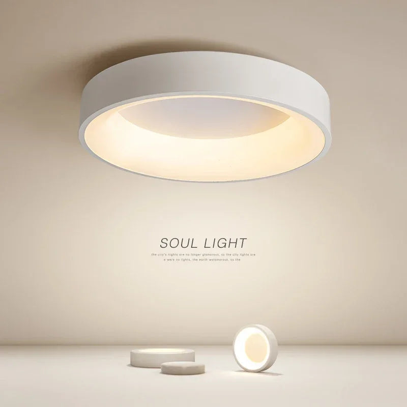 Nordic Modern Round Led Ceiling Light 1-Light