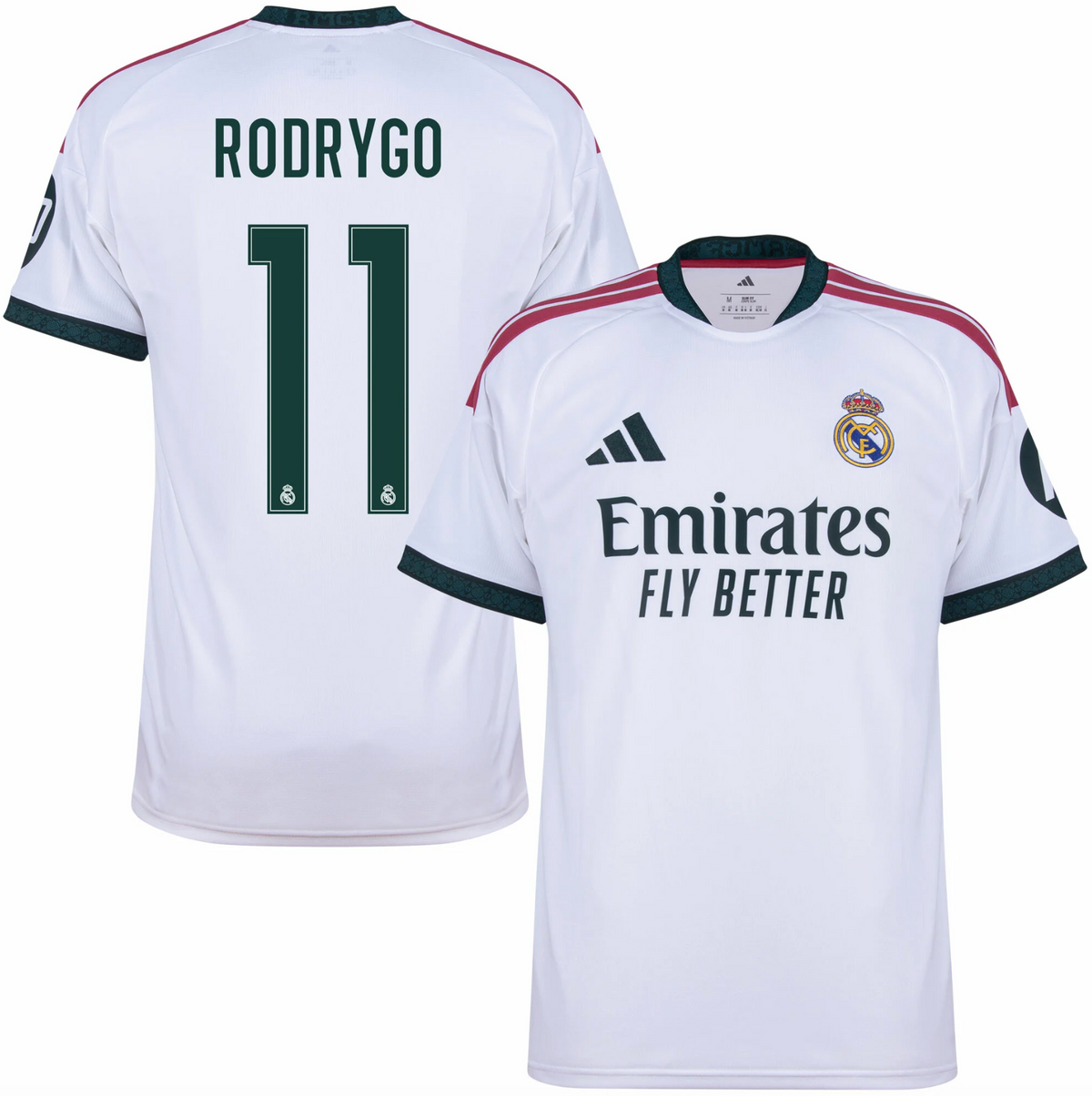 Real Madrid 26/27 thuisshirt (spelersversie) — Rodrygo 11 — Champions-patch