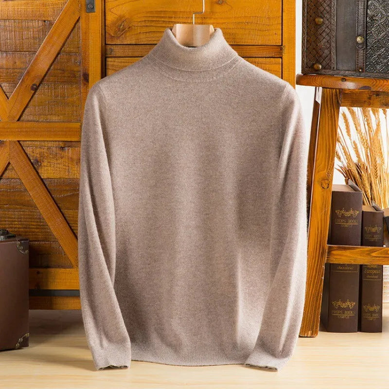 Maglione dolcevita in cashmere puro 100% Sylvara da uomo