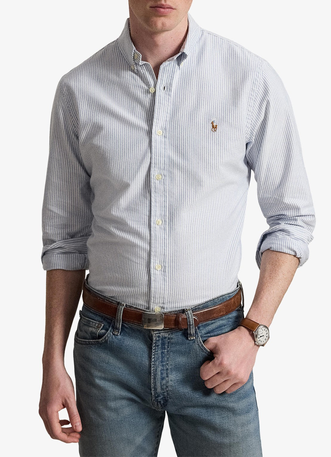 Ralph Lauren Slim Fit Striped Oxford Shirt
