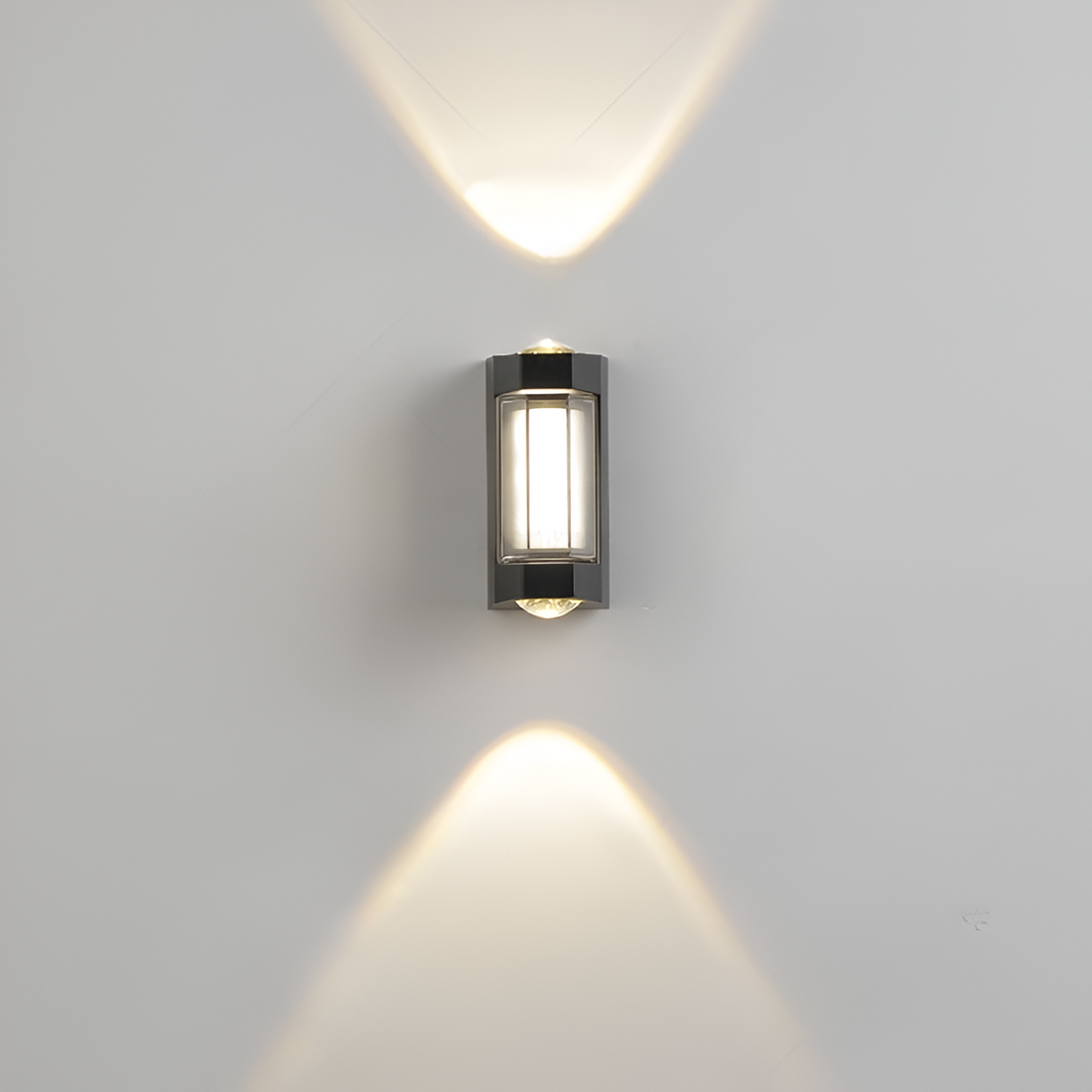 Lampada da parete nordica minimalista rettangolare in acrilico LED up-down