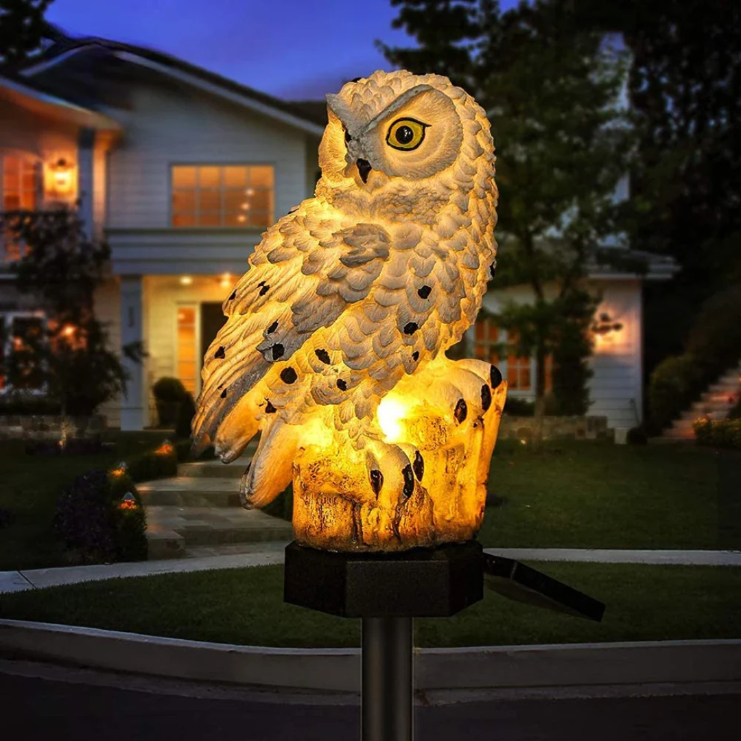 Solar Garden Light – Charming Owl Solar Lantern with Warm White LED for Outdoor Lighting