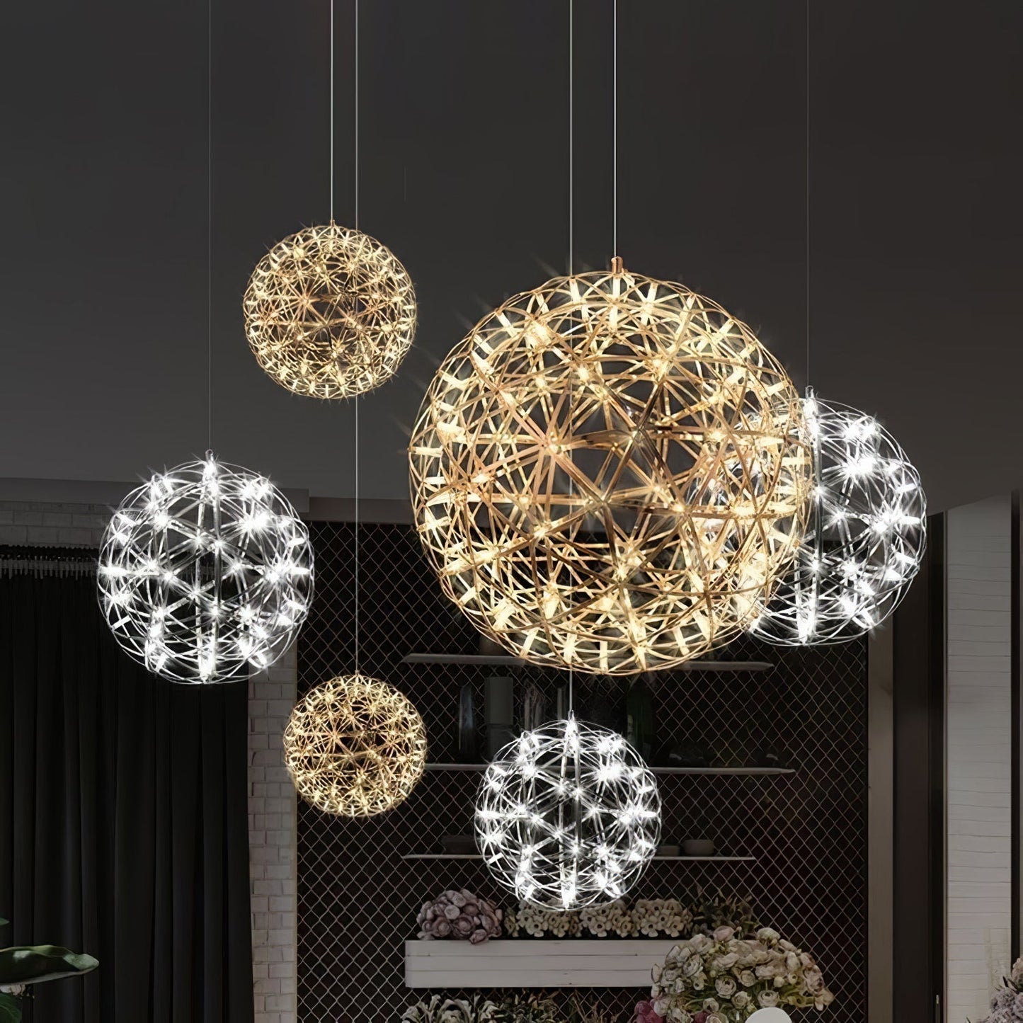 Modern Sphere Stainless Steel LED Pendant Light 1-Light