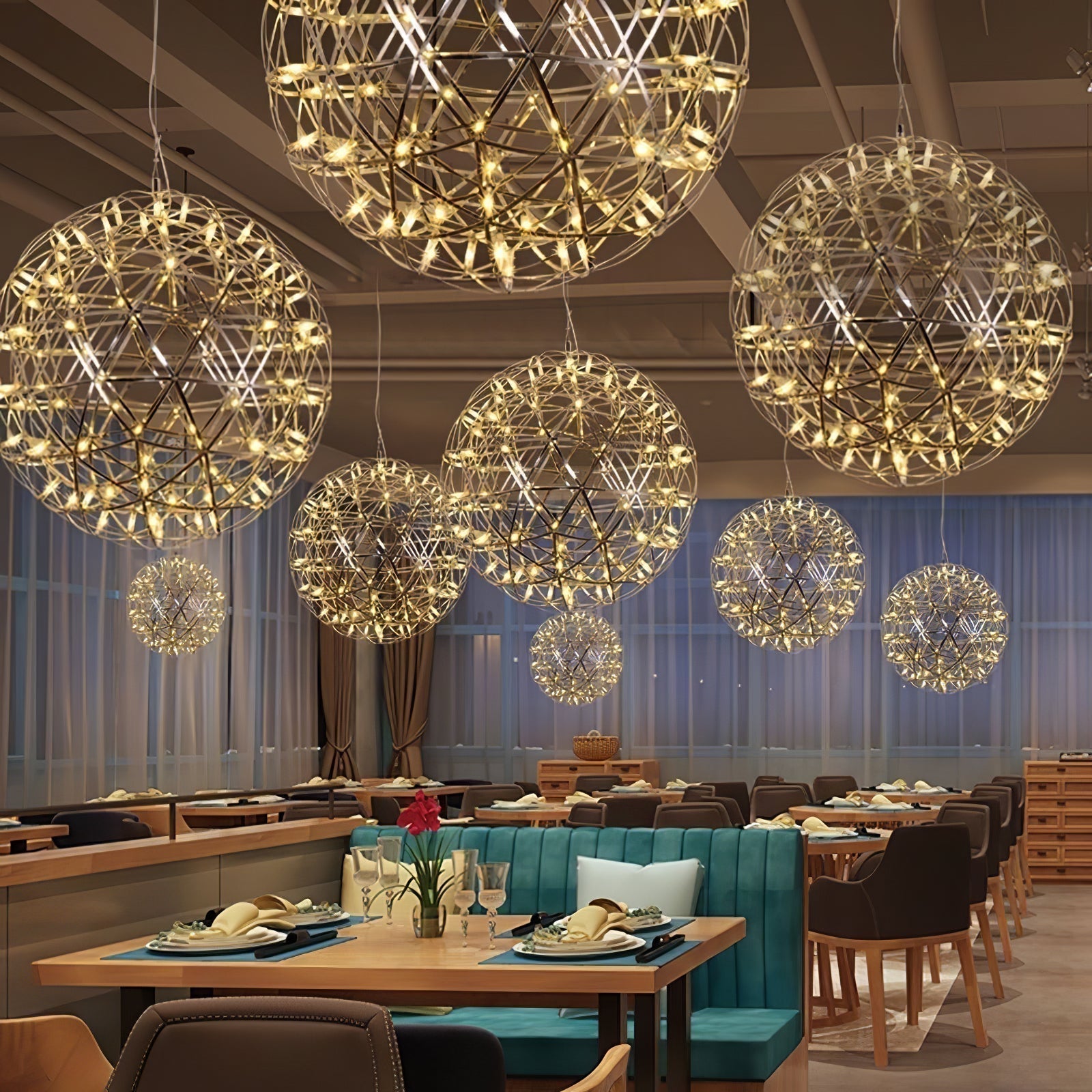 Modern Sphere Stainless Steel LED Pendant Light 1-Light
