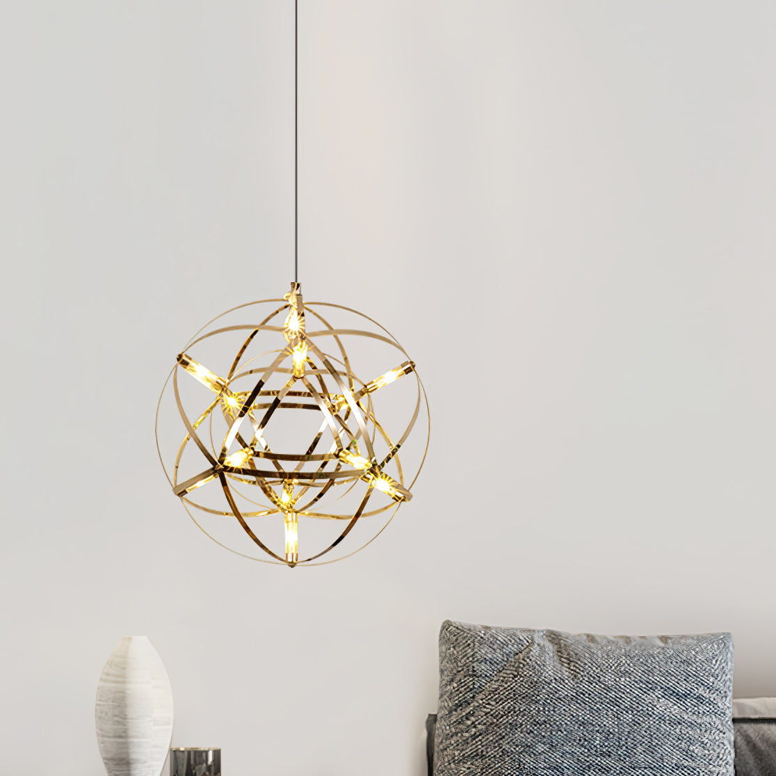 Modern Sphere Stainless Steel LED Pendant Light 1-Light