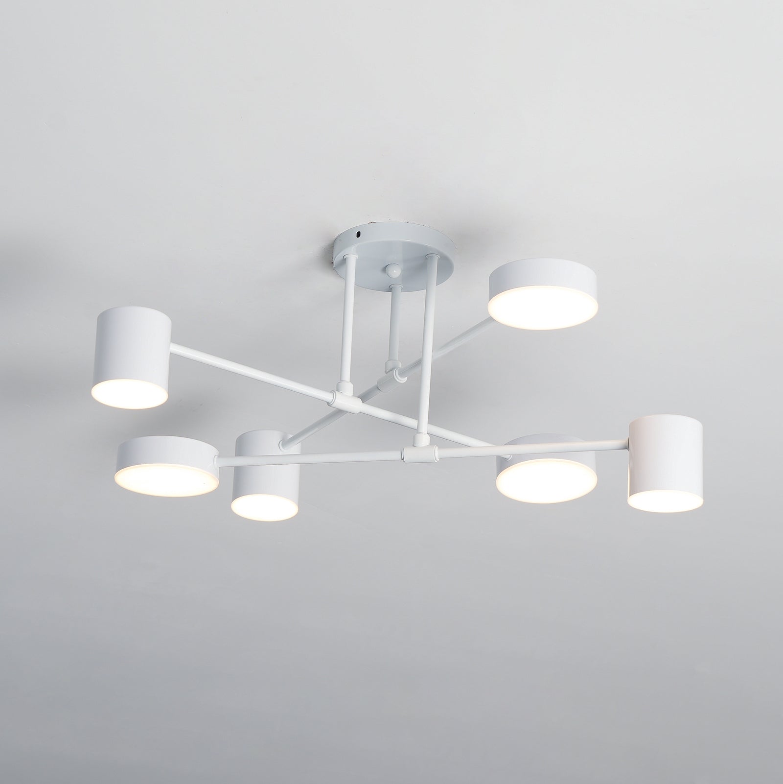 Modern Brass Globe LED Sputnik Ceiling Light 6-Light