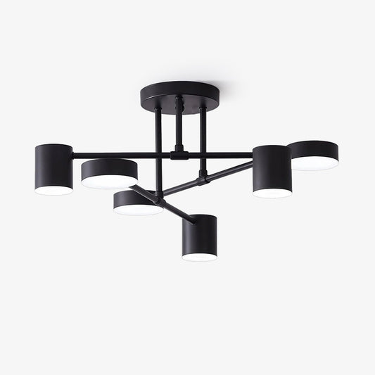 Modern Brass Globe LED Sputnik Ceiling Light 6-Light