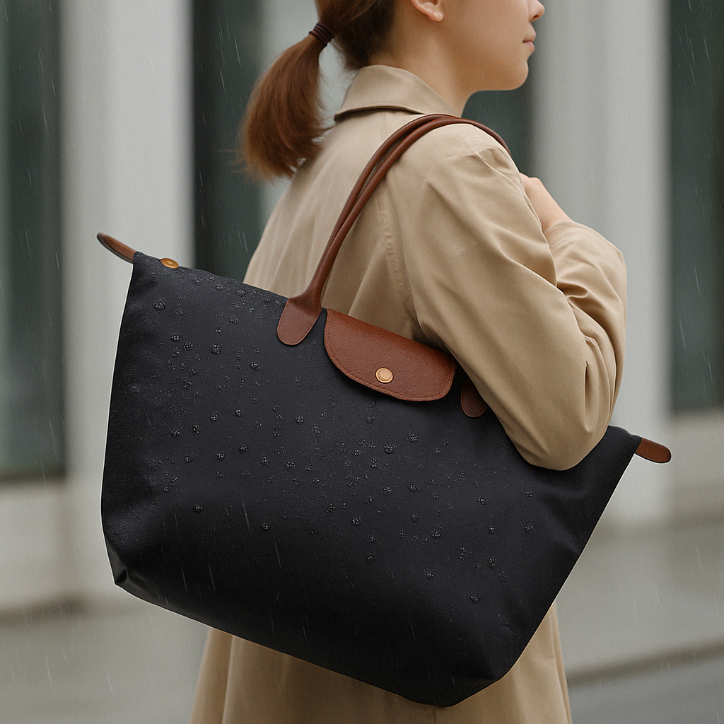 Waterproof Tote Bag | Premium Oxford Fabric With Leather Trim