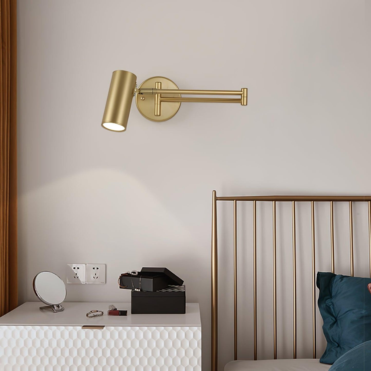 Modern Adjustable Swing Arm LED Wall Sconce 1-Light